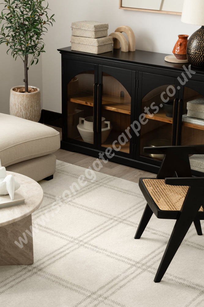 Agnella Rugs House Loves Calisia GRID PRIME Sand - 100% New Zealand Wool - Free Delivery