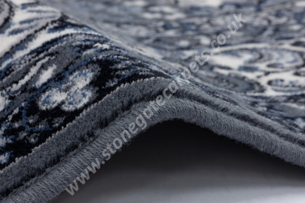 Agnella Rugs Isfahan ALMAS Dark Grey - 100% New Zealand Wool - Free Delivery