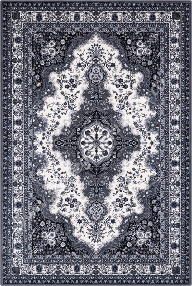 Agnella Rugs Isfahan ALMAS Dark Grey - 100% New Zealand Wool - Free Delivery