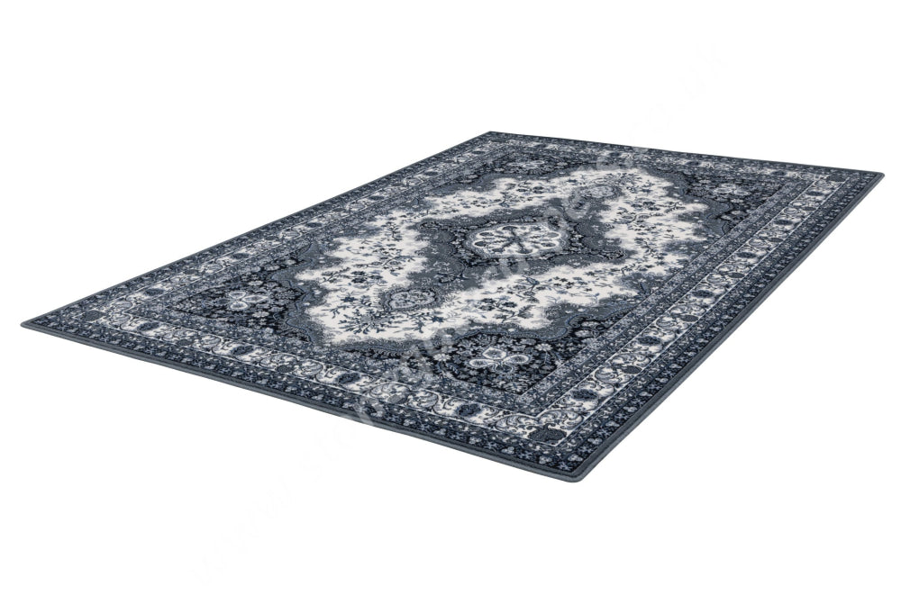 Agnella Rugs Isfahan ALMAS Dark Grey - 100% New Zealand Wool - Free Delivery