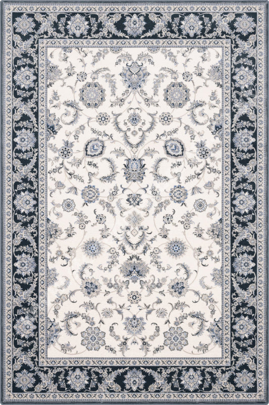 Agnella Rugs Isfahan ANAFI Polar White - 100% New Zealand Wool - Free Delivery