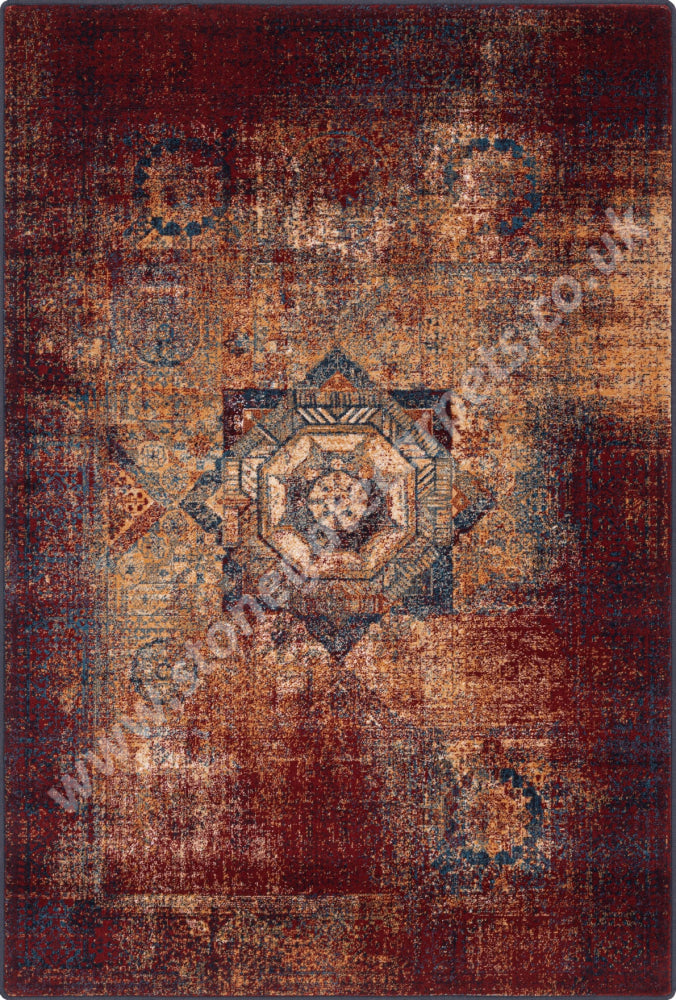 Agnella Rugs Isfahan BASZRA Dark Red - 100% New Zealand Wool - Free Delivery