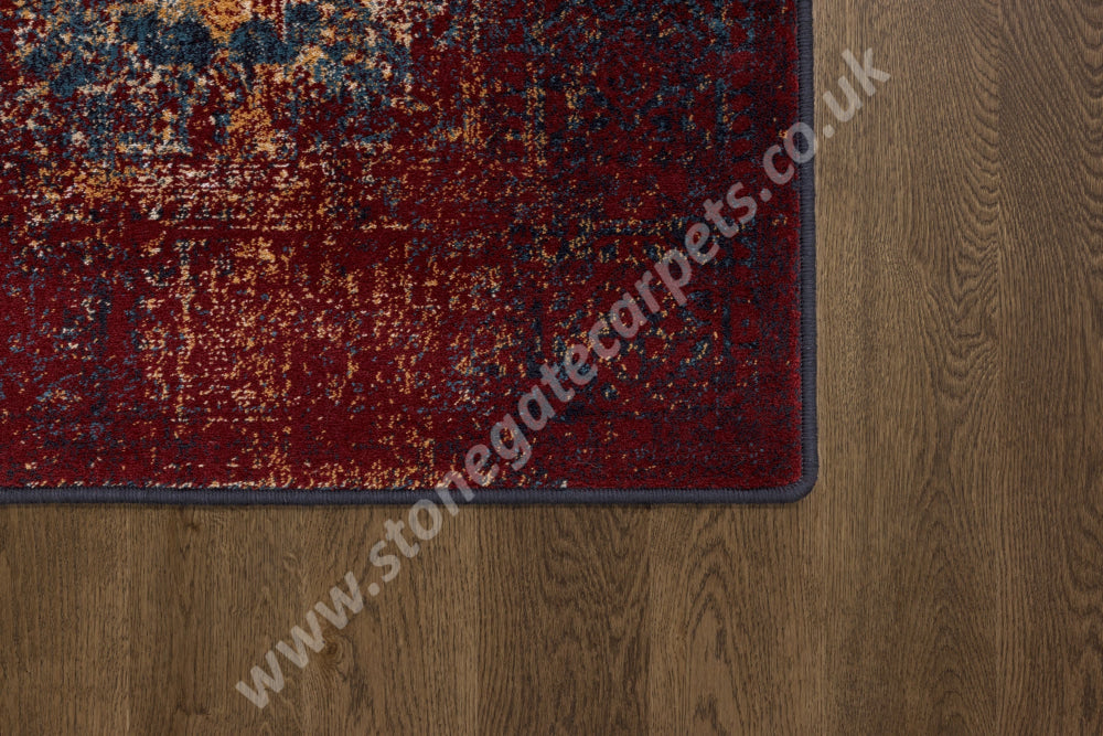 Agnella Rugs Isfahan BASZRA Dark Red - 100% New Zealand Wool - Free Delivery