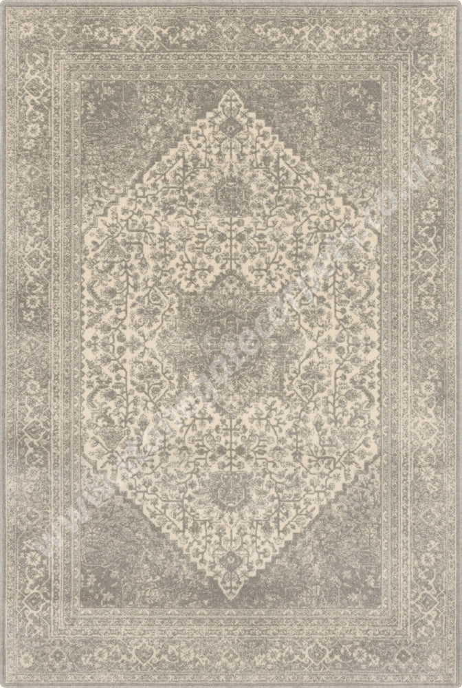 Agnella Rugs Isfahan LURIETA Light Grey - 100% Undyed New Zealand Wool - Free Delivery