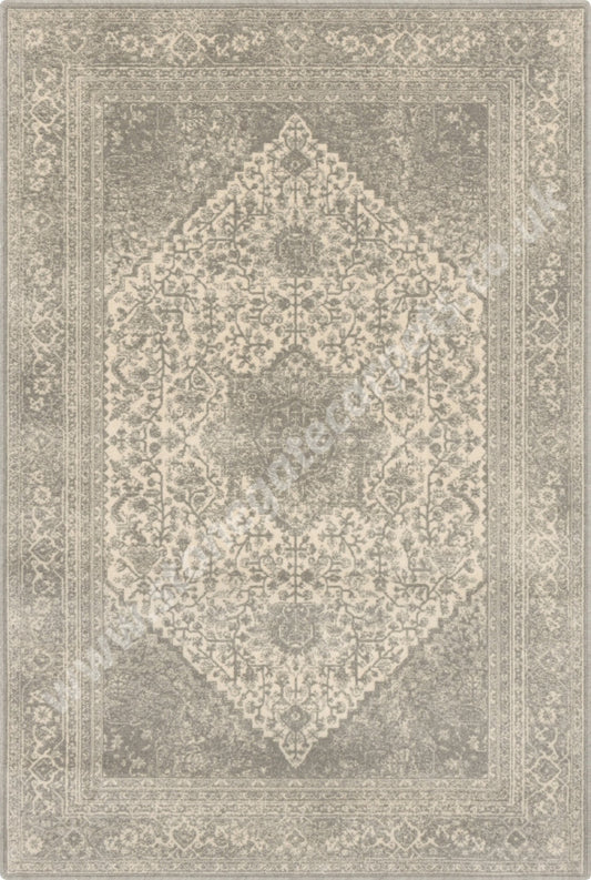 Agnella Rugs Isfahan LURIETA Light Grey - 100% Undyed New Zealand Wool - Free Delivery