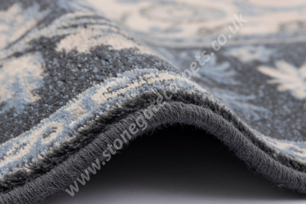 Agnella Rugs Isfahan OLANDIA Blue - 100% New Zealand Wool - Free Delivery