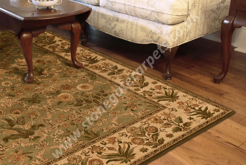 Agnella Rugs Isfahan OLANDIA Olive - 100% New Zealand Wool - Free Delivery