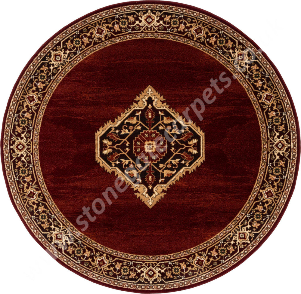 Agnella Rugs Isfahan URIASZ Ruby Circle - 100% New Zealand Wool - Free Delivery