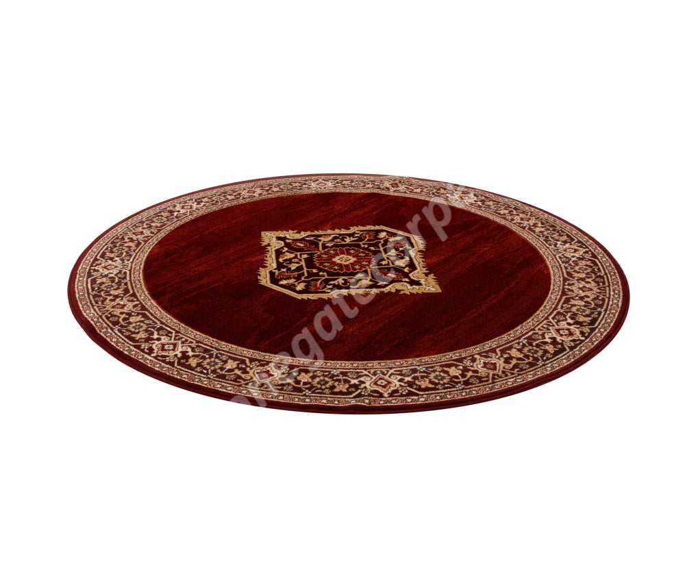 Agnella Rugs Isfahan URIASZ Ruby Circle - 100% New Zealand Wool - Free Delivery