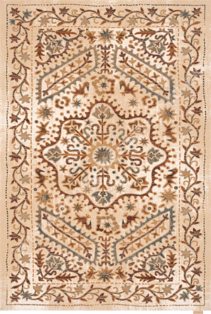 Agnella Rugs Design Discoveries V&A Collection MARASH Light Beige (Regius Quality) - Free Delivery