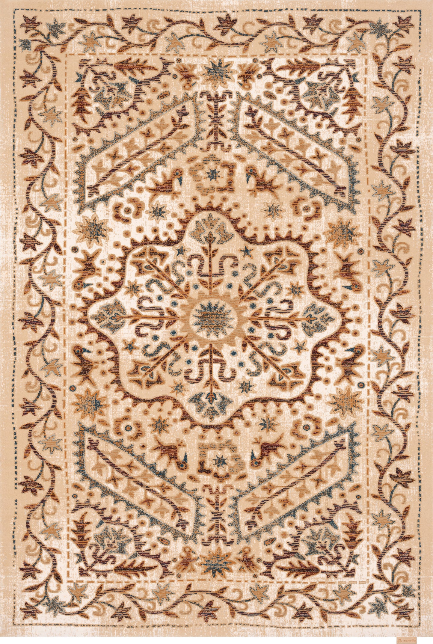 Agnella Rugs Design Discoveries V&A Collection MARASH Light Beige - Free Delivery