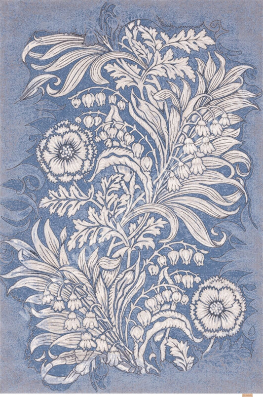 Agnella Rugs Design Discoveries V&A Collection MAWSON Blue (Regius Quality) - Free Delivery