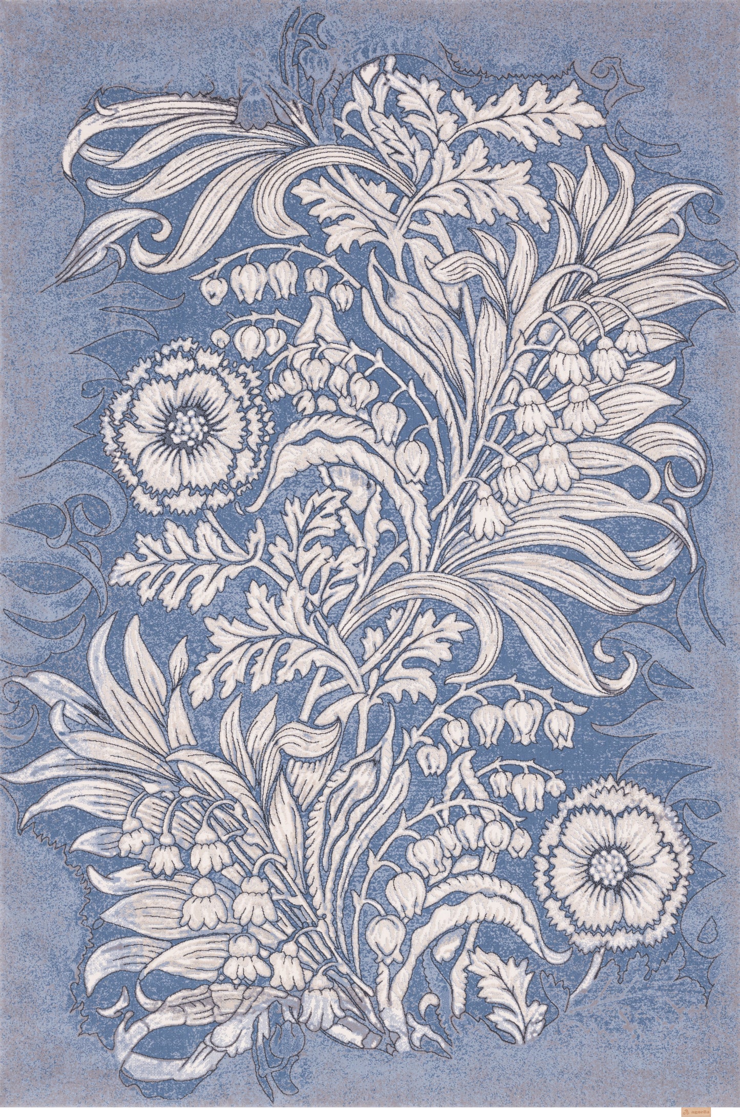Agnella Rugs Design Discoveries V&A Collection MAWSON Blue - Free Delivery