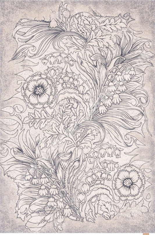 Agnella Rugs Design Discoveries V&A Collection MAWSON Polar White (Regius Quality) - Free Delivery