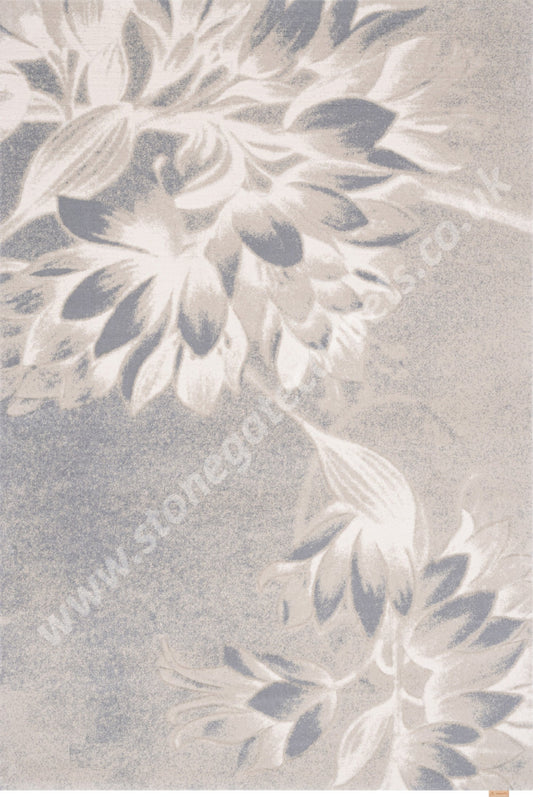 Agnella Rugs Opal FLOWERS Beige - Cut Pile with Carving - 100%  New Zealand Wool - Free Delivery