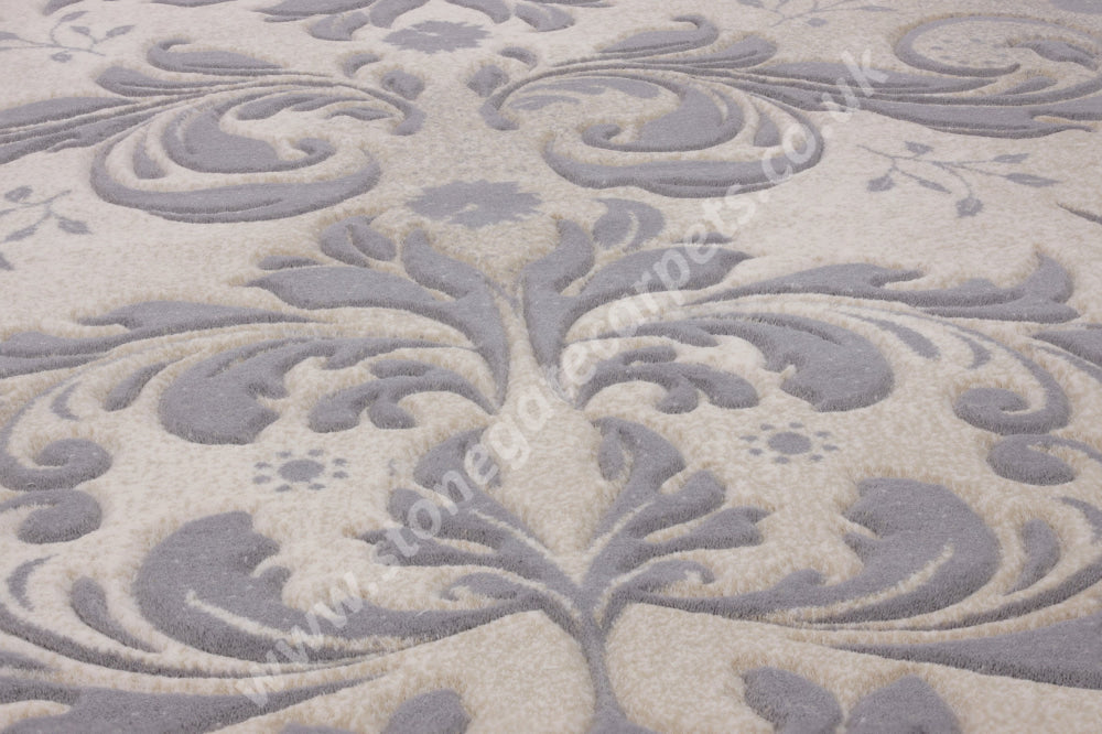 Agnella Rugs Opal MARYL Beige - Cut Pile with Carving - 100%  New Zealand Wool - Free Delivery