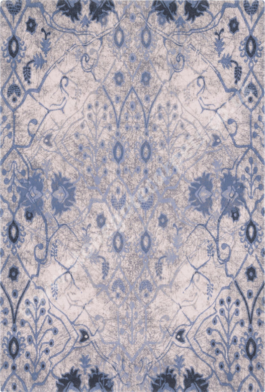 Agnella Rugs Opal PABLA Blue - Cut Pile with Carving - 100%  New Zealand Wool - Free Delivery