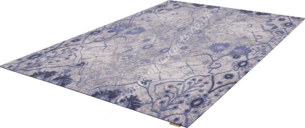 Agnella Rugs Opal PABLA Blue - Cut Pile with Carving - 100%  New Zealand Wool - Free Delivery