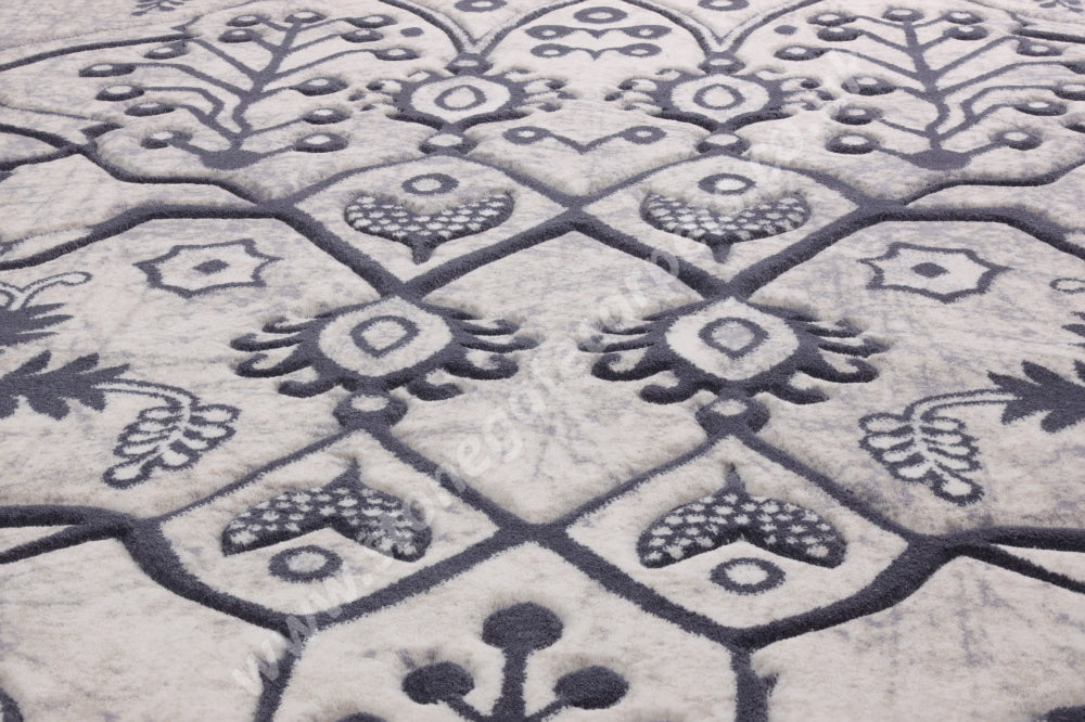 Agnella Rugs Opal TOMAS Beige - Cut Pile with Carving - 100%  New Zealand Wool - Free Delivery