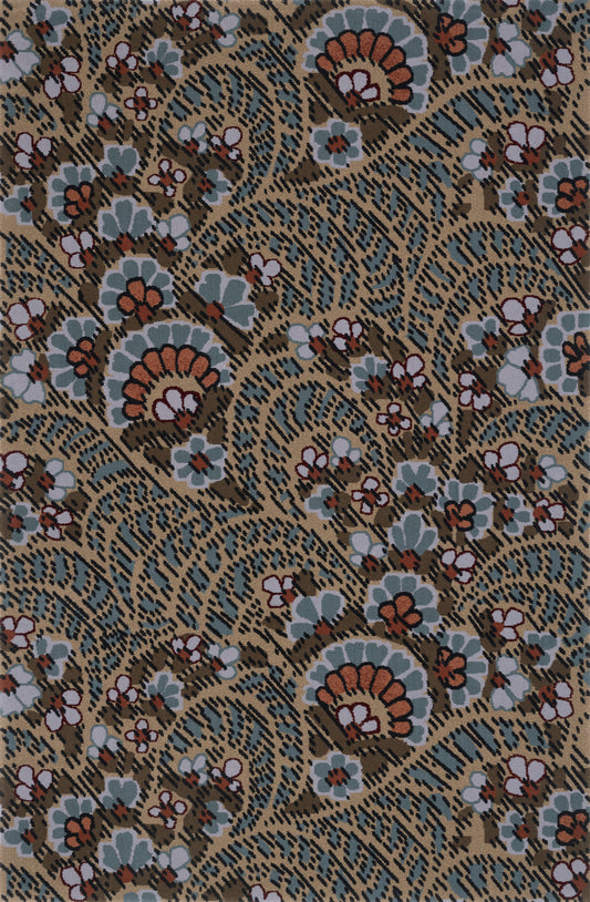Agnella Rugs Design Discoveries V&A Collection PAISLEY Copper Tan - Free Delivery