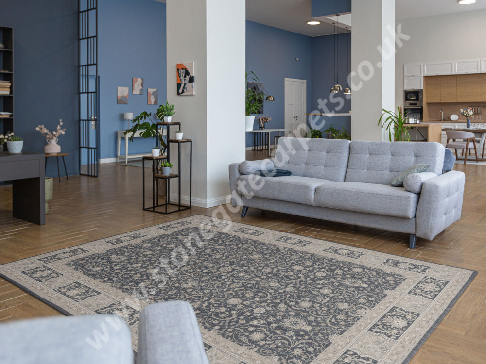 Agnella Rugs Regius OSKAR Graphite - 100% Cut Pile New Zealand Wool - Free Delivery