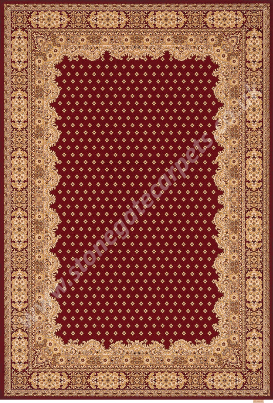 Agnella Rugs Regius BARONET Ruby - 100% Cut Pile New Zealand Wool - Free Delivery