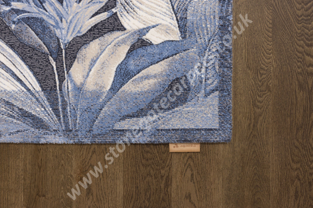 Agnella Rugs Regius MARCELINE Blue - 100% Cut Pile New Zealand Wool - Free Delivery