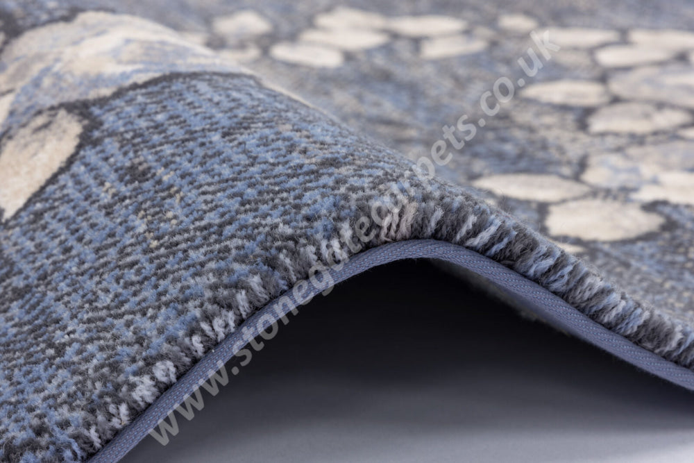 Agnella Rugs Regius ROZO Blue - 100% Cut Pile New Zealand Wool - Free Delivery