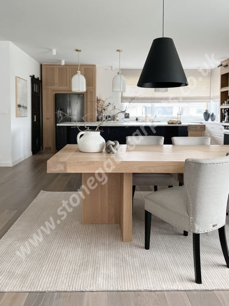 Agnella Rugs House Loves Calisia RIBS Beige - 100% New Zealand Wool - Free Delivery