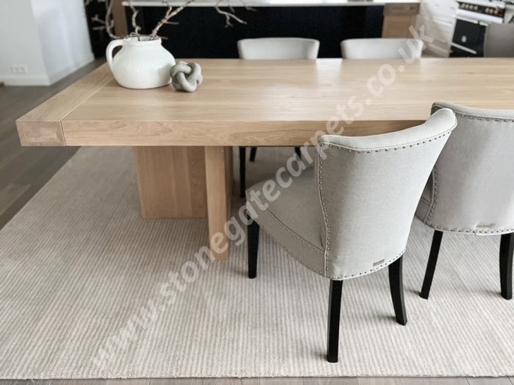 Agnella Rugs House Loves Calisia RIBS Beige - 100% New Zealand Wool - Free Delivery