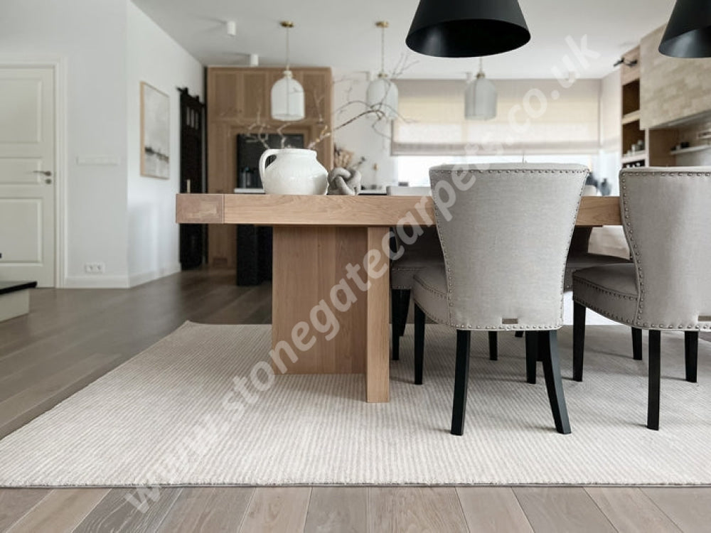 Agnella Rugs House Loves Calisia RIBS Beige - 100% New Zealand Wool - Free Delivery