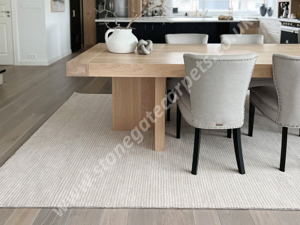Agnella Rugs House Loves Calisia RIBS Beige - 100% New Zealand Wool - Free Delivery