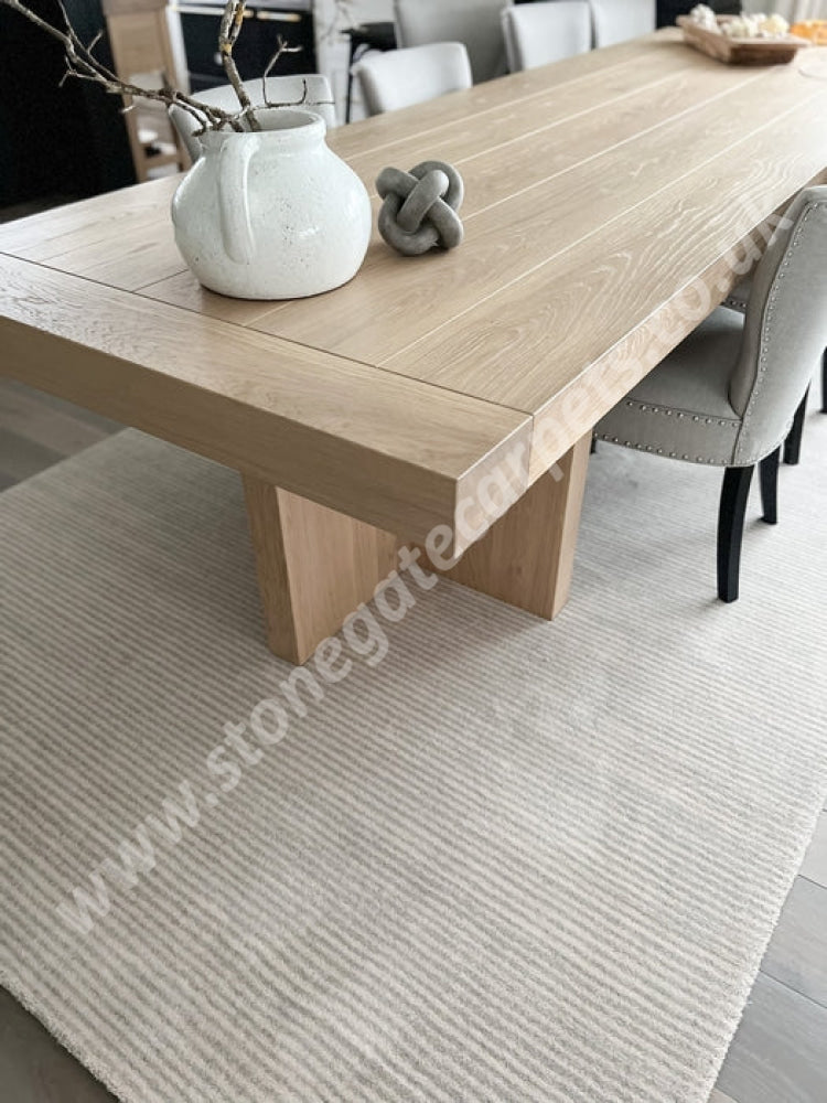 Agnella Rugs House Loves Calisia RIBS Beige - 100% New Zealand Wool - Free Delivery