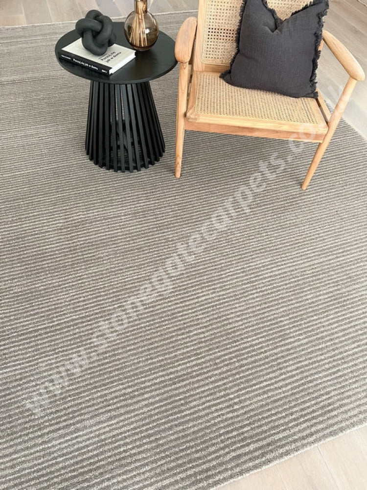 Agnella Rugs House Loves Calisia RIBS Graphite - 100% New Zealand Wool - Free Delivery