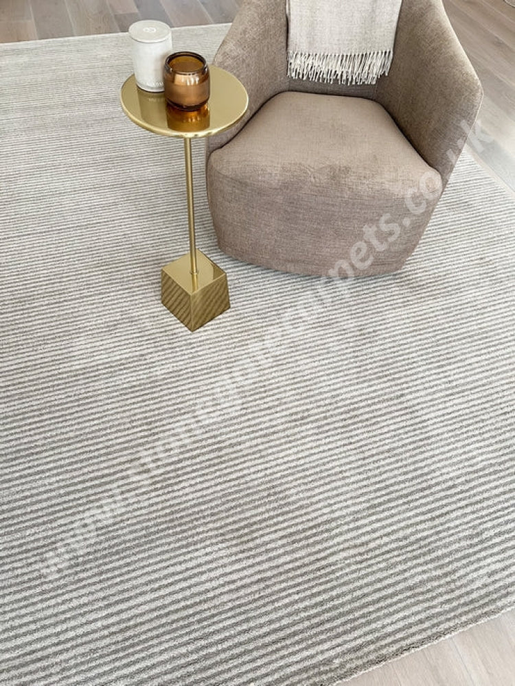 Agnella Rugs House Loves Calisia RIBS Sand- 100% New Zealand Wool - Free Delivery