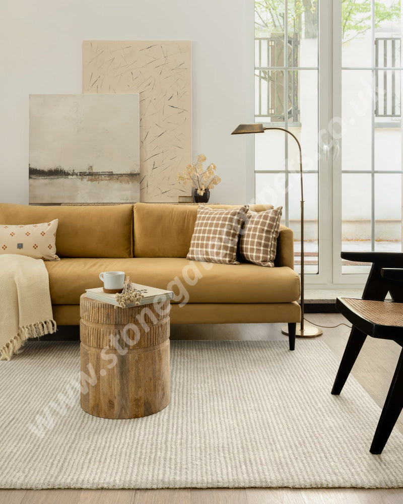 Agnella Rugs House Loves Calisia RIBS Beige - 100% New Zealand Wool - Free Delivery