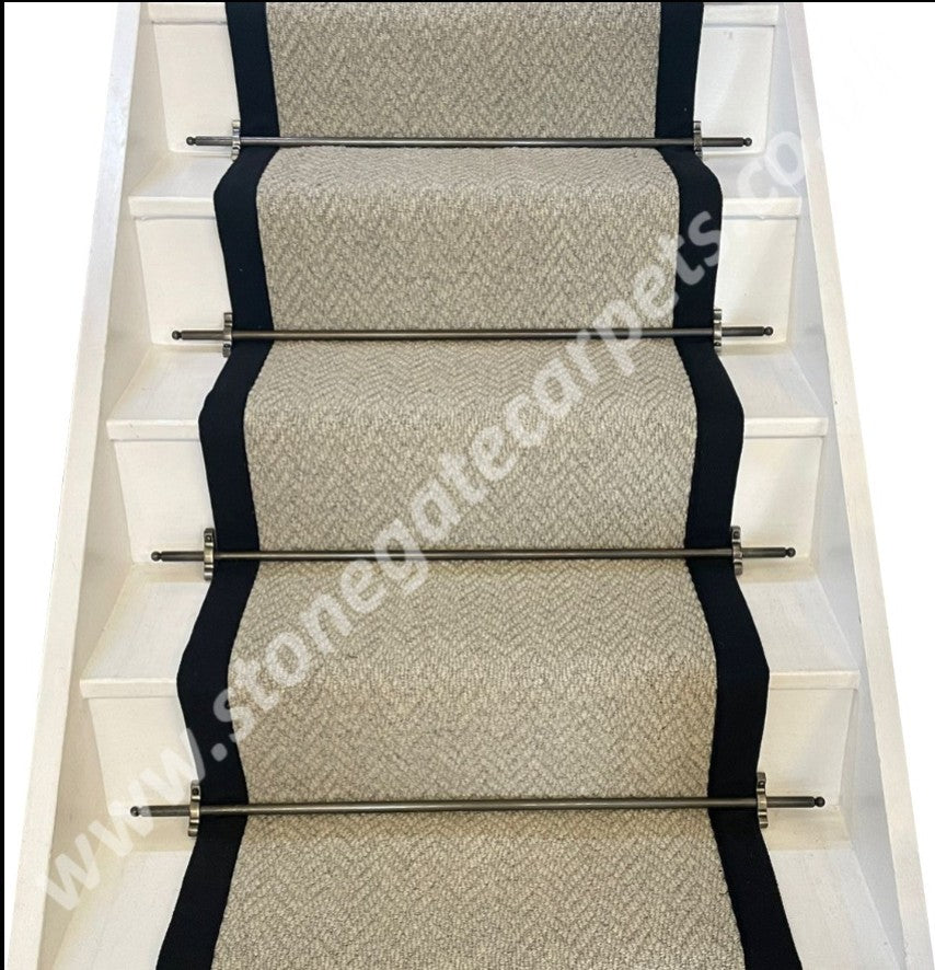 Stonegate Carpets Mam-Tor Stair Runner & Your Choice Of Tape Edging (Per Linear Metre)