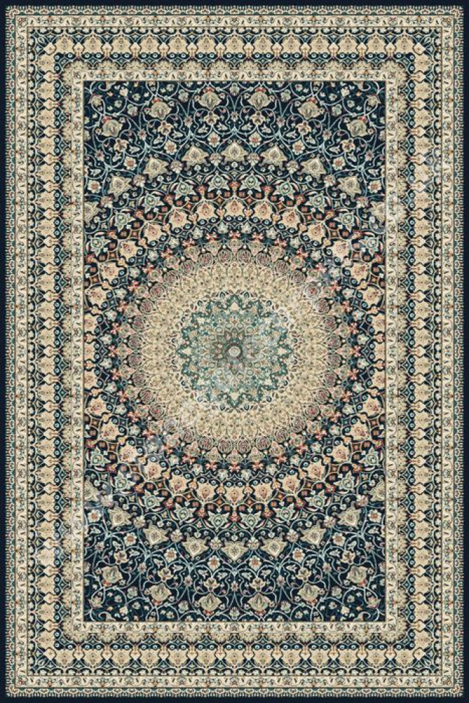 Agnella Rugs Agnus TRUBADUR Navy Blue - 100% New Zealand Wool - Free Delivery