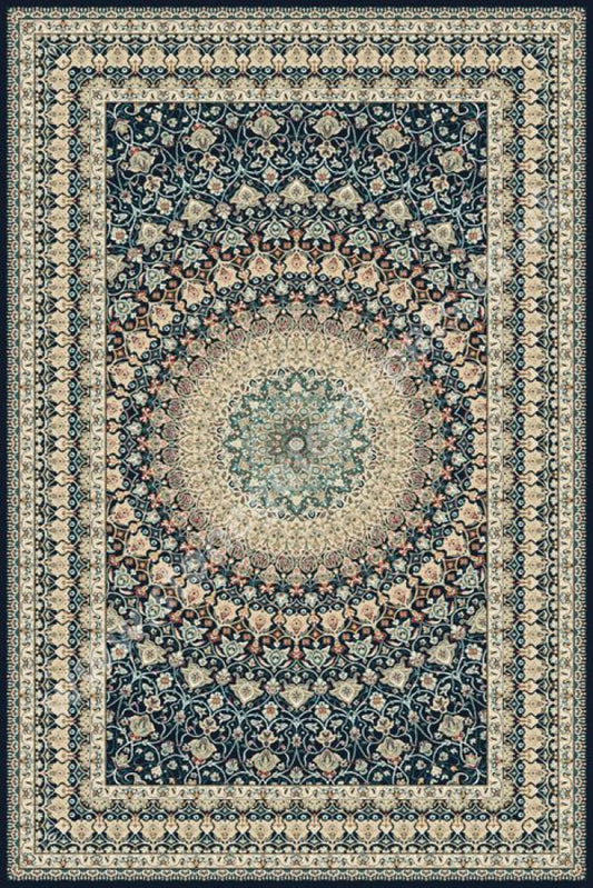 Agnella Rugs Agnus TRUBADUR Navy Blue - 100% New Zealand Wool - Free Delivery
