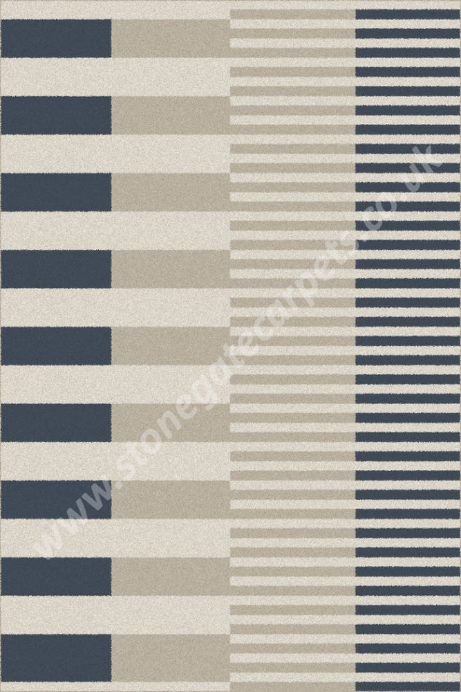 Agnella Rugs Ballata TOKATO Navy Blue - 80% Wool 20% Nylon - Free Delivery