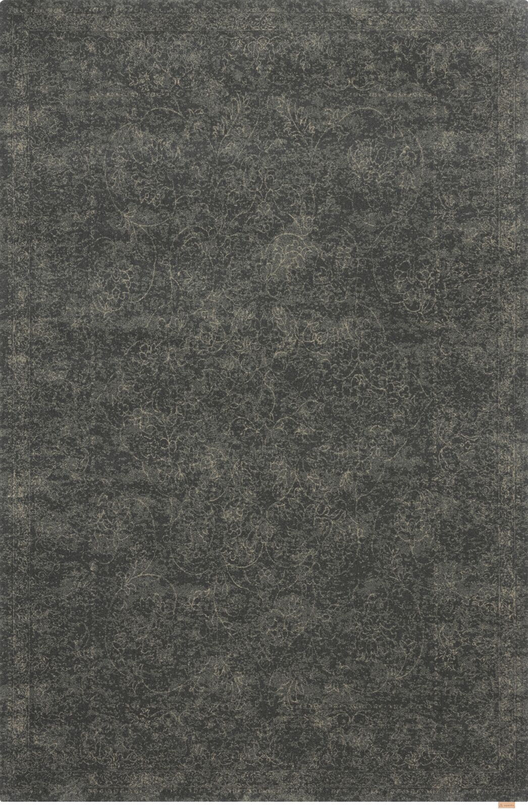 Agnella Rugs House Loves Calisia VINTAGE Bell Graphite - 100% Undyed New Zealand Wool - Free Delivery