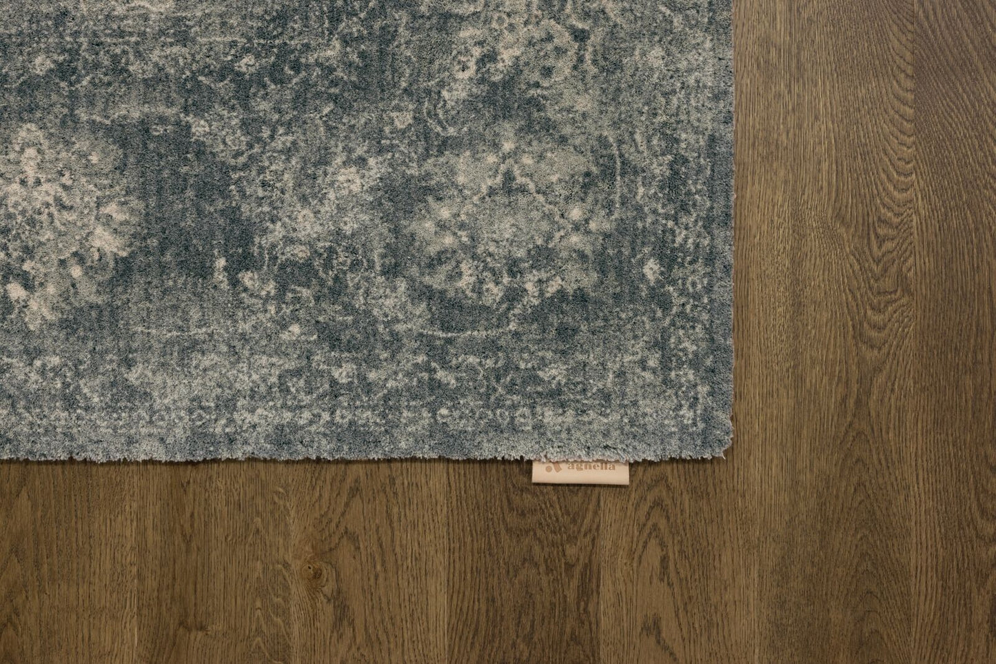 Agnella Rugs House Loves Calisia VINTAGE Flora Graphite - 100% Undyed New Zealand Wool - Free Delivery