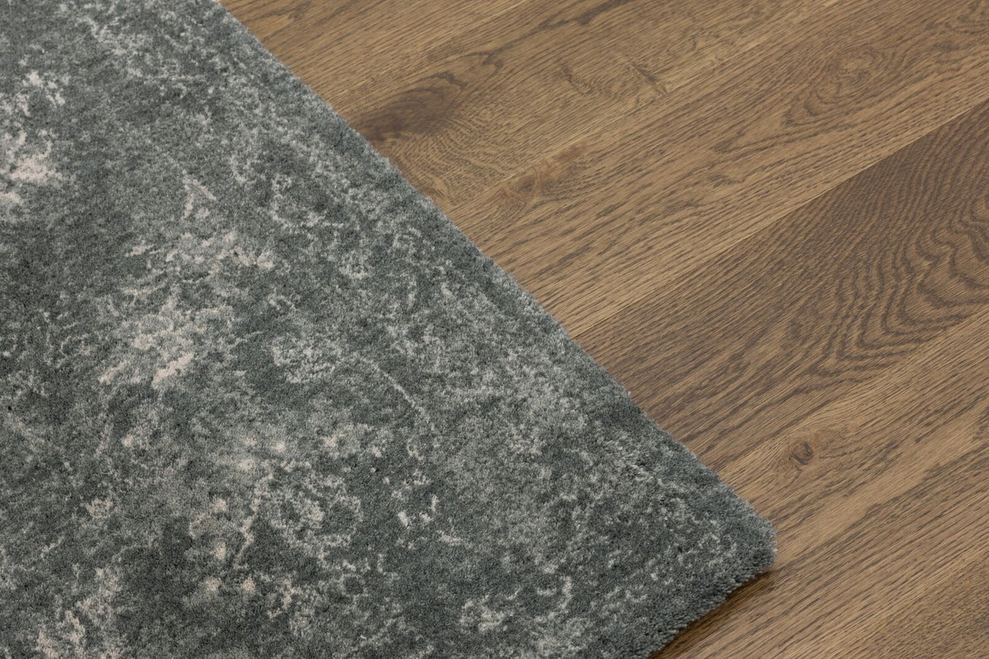 Agnella Rugs House Loves Calisia VINTAGE Flora Graphite - 100% Undyed New Zealand Wool - Free Delivery
