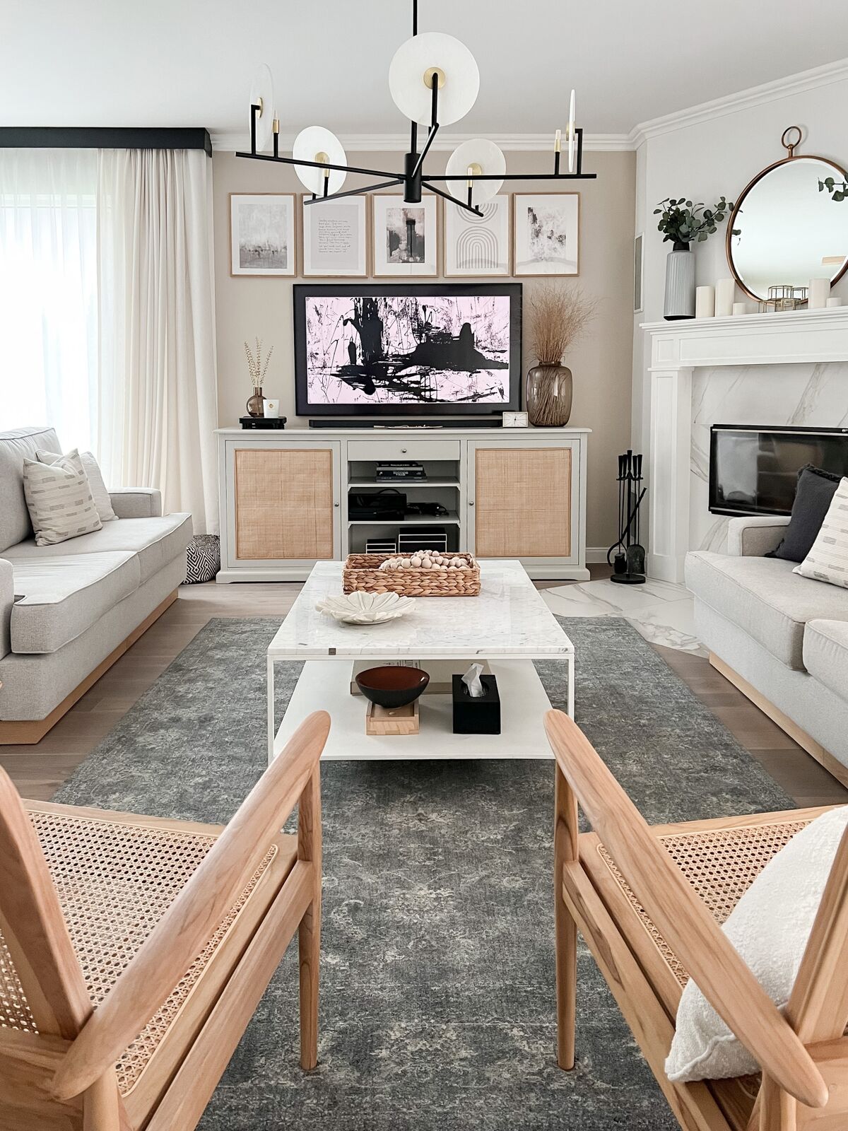 Agnella Rugs House Loves Calisia VINTAGE Flora Graphite - 100% Undyed New Zealand Wool - Free Delivery