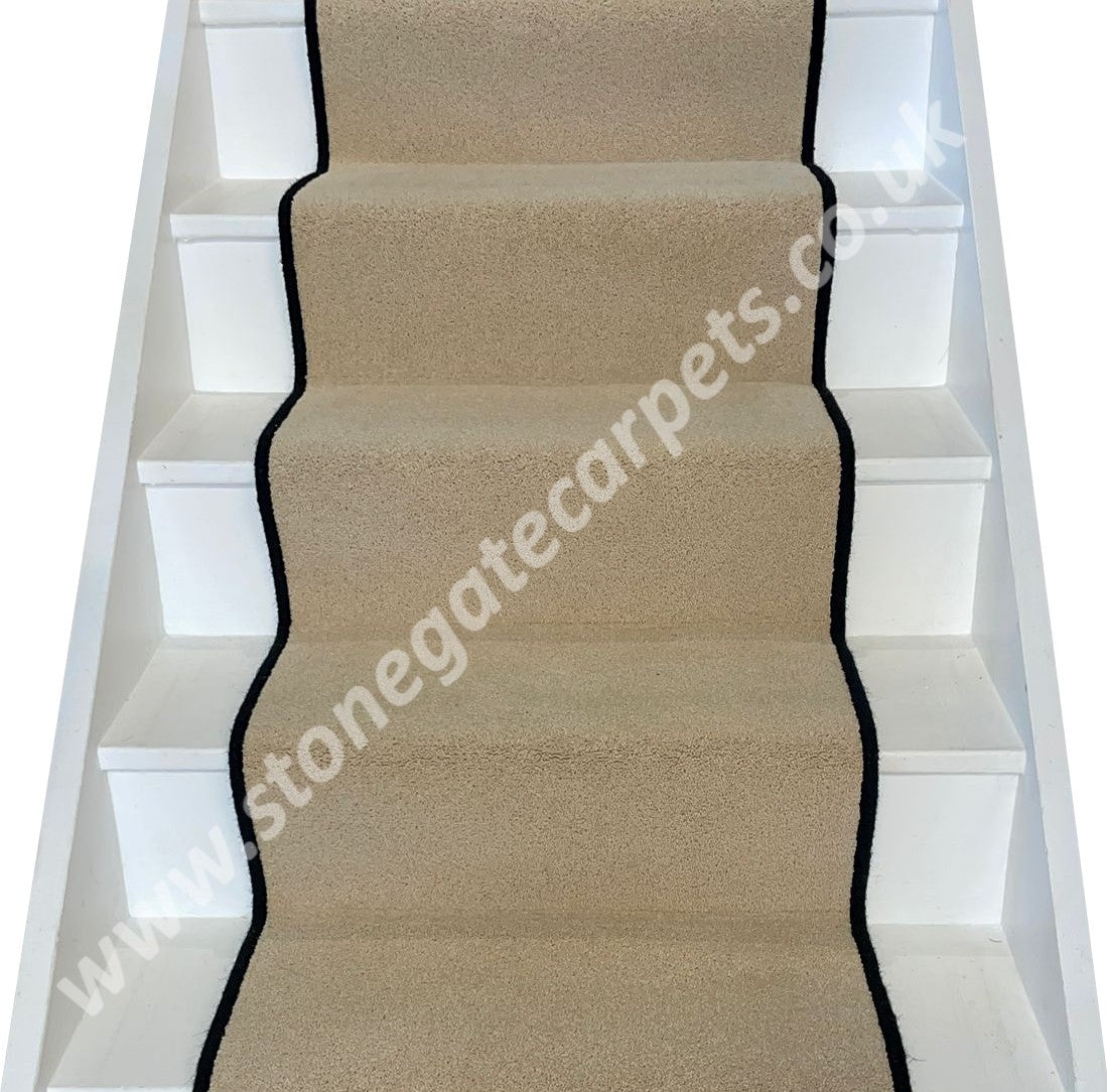 Brintons Carpets Bell Twist Indian Ivory Plain Stair Runner (Per Linear Metre)