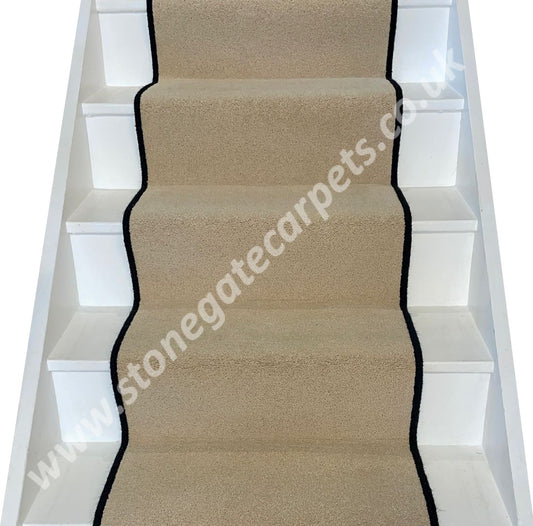 Brintons Carpets Bell Twist Indian Ivory Plain Stair Runner (Per Linear Metre)