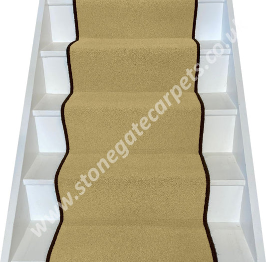 Brintons Carpets Bell Twist Luxor Gold Plain Stair Runner (Per Linear Metre)
