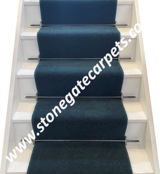 Brintons Carpets Bell Twist Peacock Steel Stair Runner (per M)