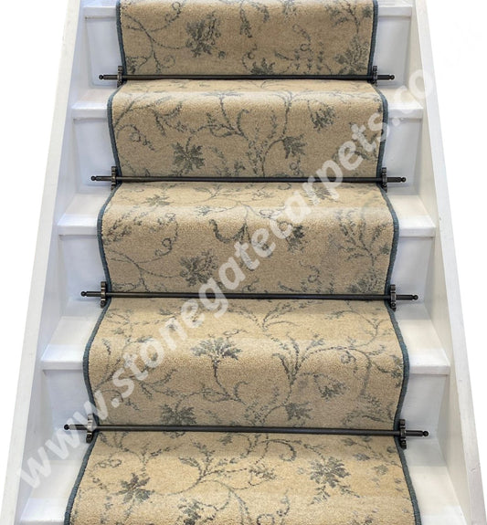Brintons Carpets Classic Florals Parterre Champagne Broadloom Stair Runner (per linear metre)