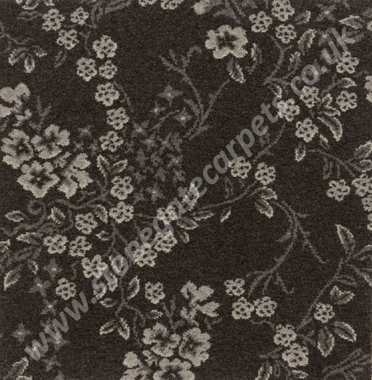 Brintons Carpets Purely Natural Fauna And Flora Flowering Vines Graphite (Per M²) Carpet